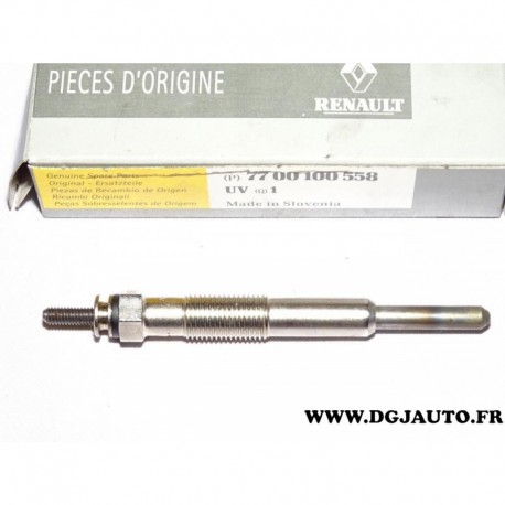 Lot 2 bougies prechauffe 7700100558 pour renault clio 2 kangoo trafic opel arena 1.9D 1.9 D diesel