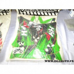 Kit autocollant decoration kit graphique 579466 flu designs pour moto kawasaki TS1 HHF