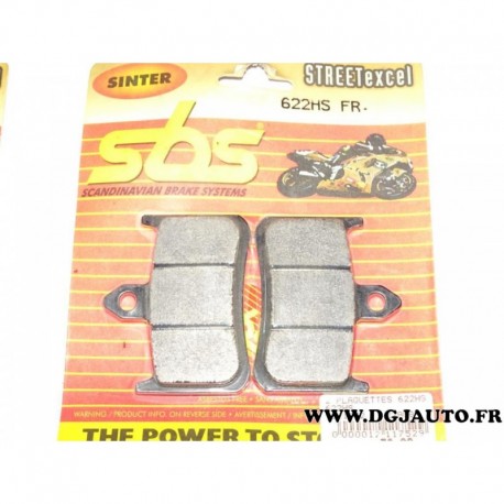 Jeu plaquettes de frein avant SBS 622HS pour moto honda 900CB 900CBR 1000CB 900 CB CBR 1000 CB triumph street triple 675