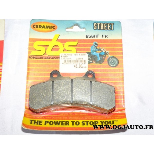 Jeu plaquettes de frein avant SBS 658HF pour moto buell M2 cyclone S1 lightning S2 S3 S3T thunderbolt