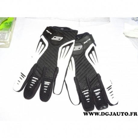 Paire gant moto cross S-line S line noir et blanc taille 10 L gan099