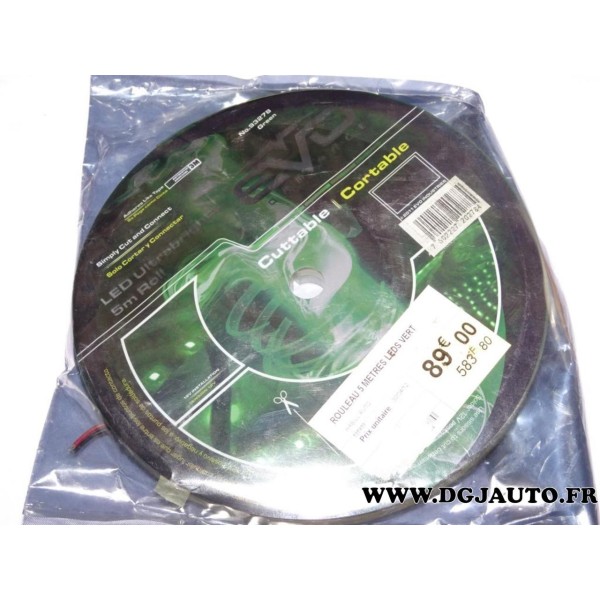 Rouleau 5M 5 metres de LED verte découpable 93278 evo formance