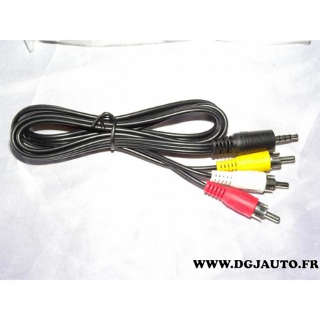 Cable faisceau electrique branchement 3 RCA et 1 prise jack