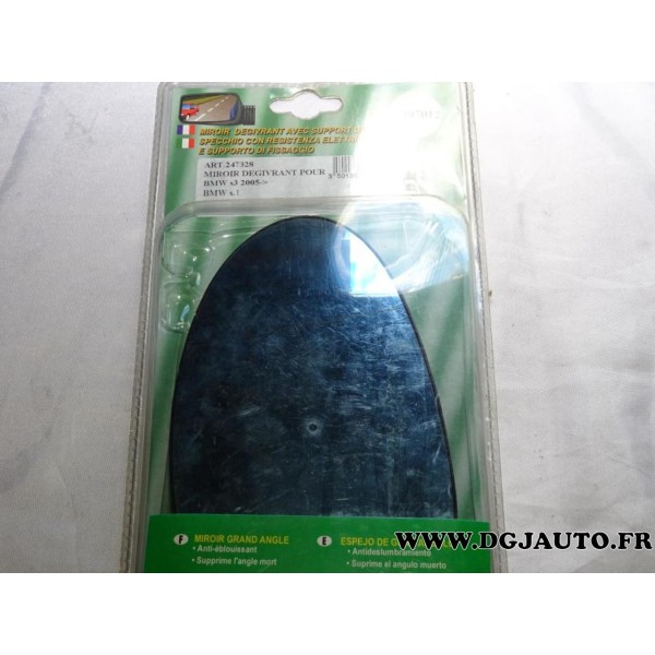Vitre miroir glace retroviseur avant droite M07012 pour BMW serie 1 3 E90 E87 de 2004 à 2009