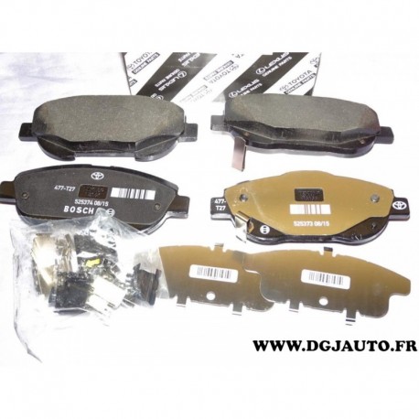 Jeux 4 plaquettes de frein avant montage bosch 0446505300 pour toyota avensis dont verso partir de 2009