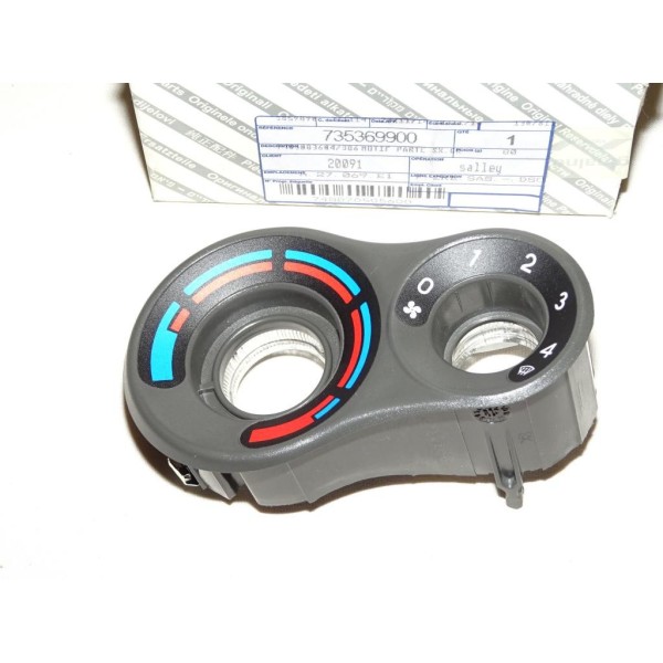 Motif contour bouton commande chauffage 735369900 pour fiat panda 2 partir de 2003