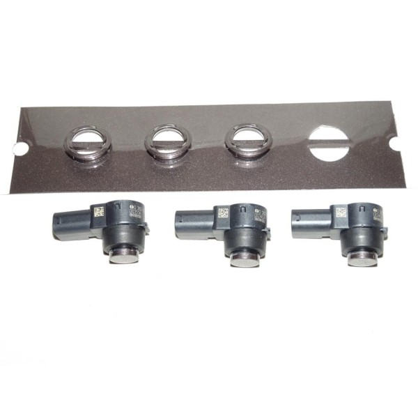 Lot 3 capteurs radar recul aide stationnement avec bagues contour urban titanium MET YR-578M 08V67SWWEQ0D* pour honda CR-V CRV