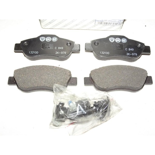 Jeux 4 plaquettes de frein avant montage bendix 77362689 pour fiat panda 2 partir de 2003