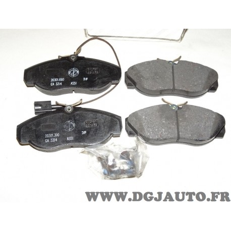 Jeux 4 plaquettes de frein avant montage lucas 77362235 pour fiat ducato peugeot boxer citroen jumper de 1994 à 2002