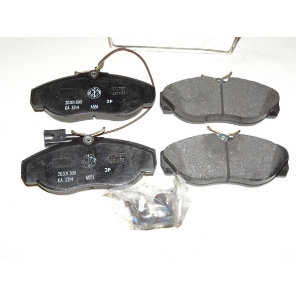 Jeux 4 plaquettes de frein avant montage lucas 77362235 pour fiat ducato peugeot boxer citroen jumper de 1994 à 2002