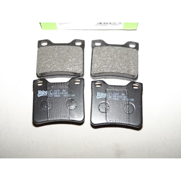 Jeux 4 plaquettes de frein arriere montage teves 598063 pour peugeot 406 607