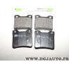 Jeux 4 plaquettes de frein arriere montage teves 598063 pour peugeot 406 607