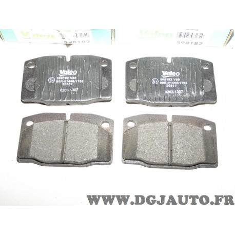 Jeux 4 plaquettes de frein avant montage AC delco 598182 pour opel omega A rekord D E vectra A corsa A manta B