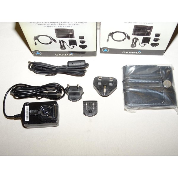 Travel pack chargeur GPS 3 types prises electrique pack voyage 010-11305-03 pour tout modele navigateur garmin Nuvi 3.5" et 4.3"