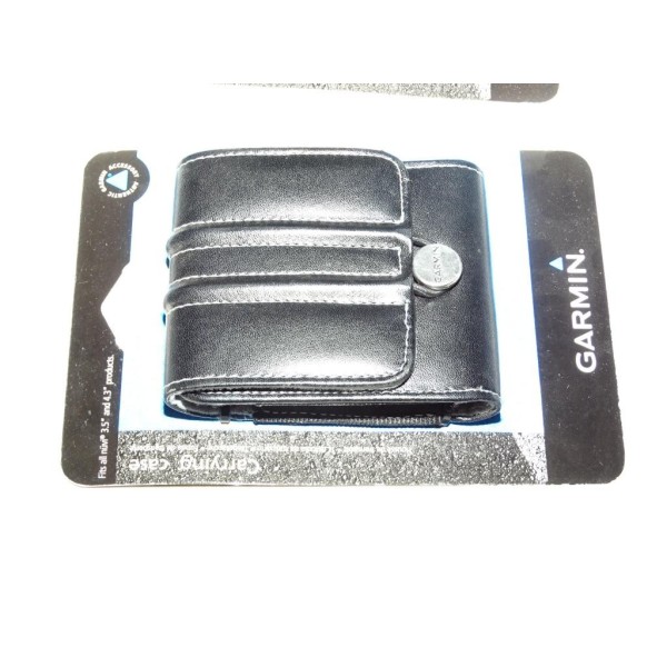Housse etui protection transport cuir noir 010-11305-01 pour GPS garmin gamme Nuvi de 3.5" à 4.3" 3.5 - 4.3 pouces