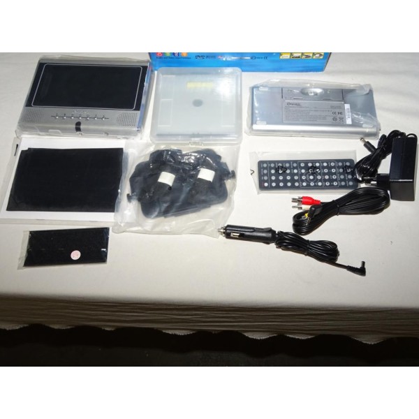 Lecteur DVD portatif avec telecommande et chargeur allume cigare + secteur Oxygen vision one vision 1