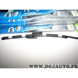 Paire balais essuie glace 650mm + 550mm souple silencio xtrm valeo VM400 574309 pour renault scenic 2 de 05/2003 à 12/2004