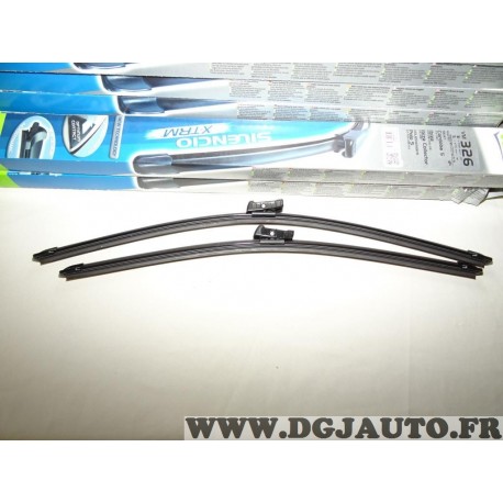 Paire balais essuie glace 530mm + 475mm souple silencio xtrm valeo VM326 574472 pour seat cordoba 5 ibiza volkswagen polo 5