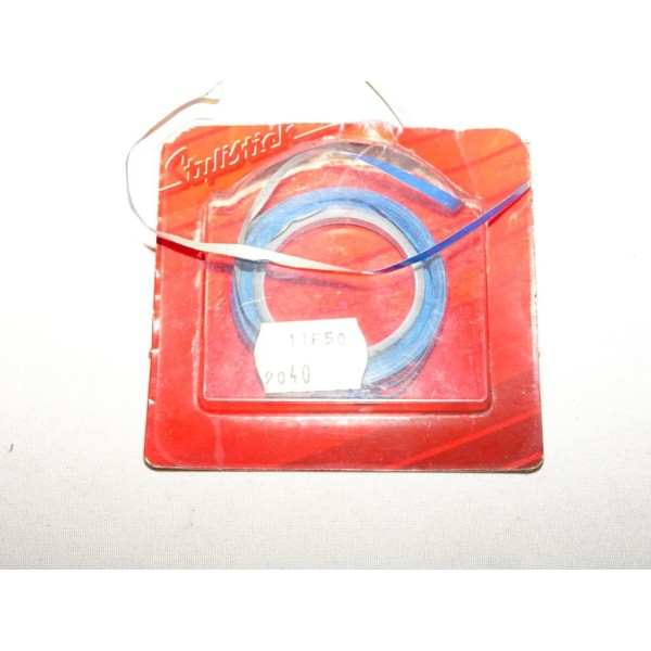 Rouleau bande decoration autocollante aile porte portiere parechocs bleu entamé M132 (stock époque)