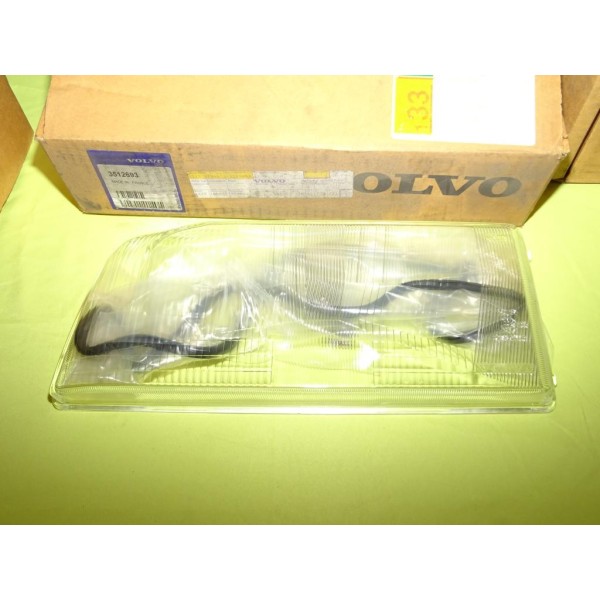 Paupiere de phare verre projecteur avant gauche avec son joint 3512693 pour volvo 850