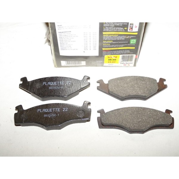 Jeux 4 plaquettes de frein avant montage volkswagen n°22 carrefour pour volkswagen golf 1 2 jetta passat polo santana seat cordo