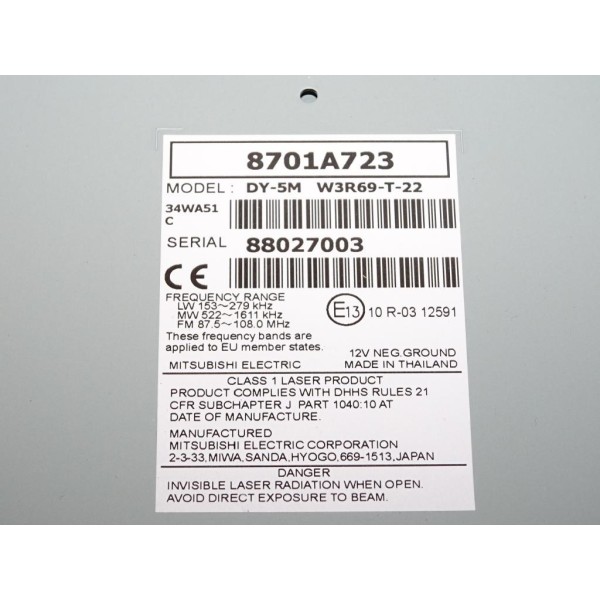 Autoradio poste radio multimedia smart touch 4 6000611822 8701A723 pour fiat fullback mitsubishi L200 partir de 2016