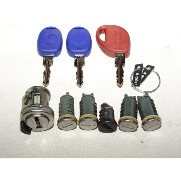 Kit barillets serrure de porte neiman 735241399 pour fiat brava bravo de 1995 à 2001
