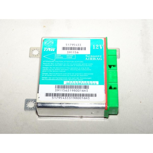 Centrale airbag boitier electronique 51795433 pour fiat grande punto dont abarth avec airbag lateral de 2005 à 2009
