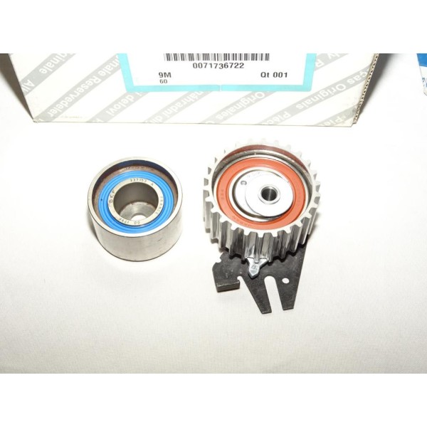 Ensemble galet tendeur + enrouleur courroie de distribution (non incluse) 71736722 pour fiat marea lancia lybra thesis 2.0 20V e