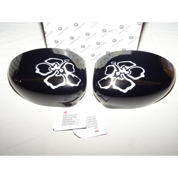 Paire revetements à coller coque calotte retroviseur 71805589 pour fiat 500 partir de 2007