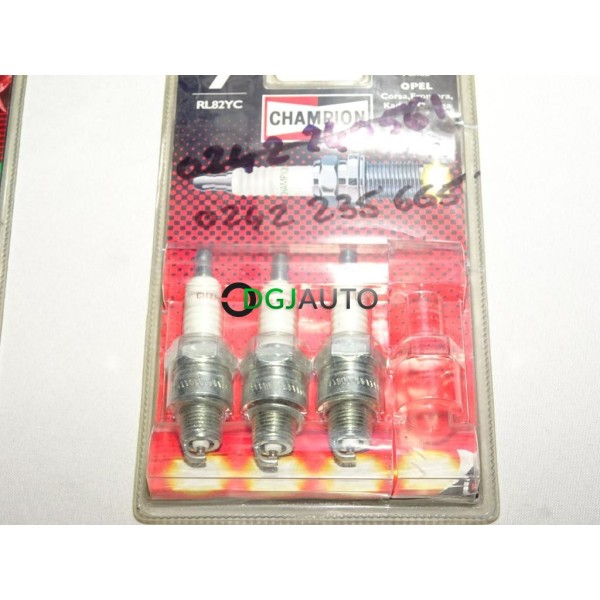 Blister 3 bougies allumage RL82YC pour opel manta ascona corsa kadett rekord senator monza commodore frontera bedford blitz