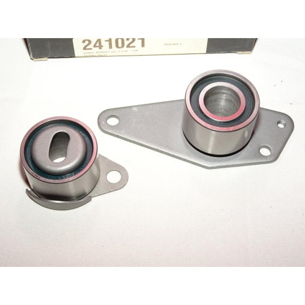 Ensemble galets courroie distribution tendeur + enrouleur (courroie non incluse) 241021 pour renault espace 3 III laguna 1 megan