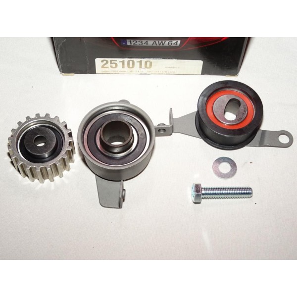 Ensemble galets courroie distribution tendeurs + enrouleur (courroie non incluse) 251010 pour ford escort 4 5 6 7 IV V VI VII fi