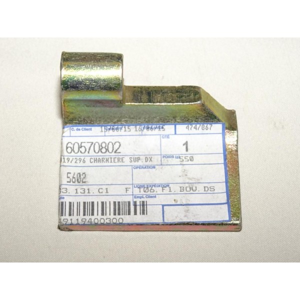 Demi charniere (contenu de la photo) support fixation porte avant droite 60570802 pour alfa romeo 145 de 1994 à 2000 146 de 1999