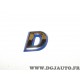 Logo motif monogramme ecuson embleme lettre D 7795234 pour fiat punto 1 D diesel de 1993 à 1997