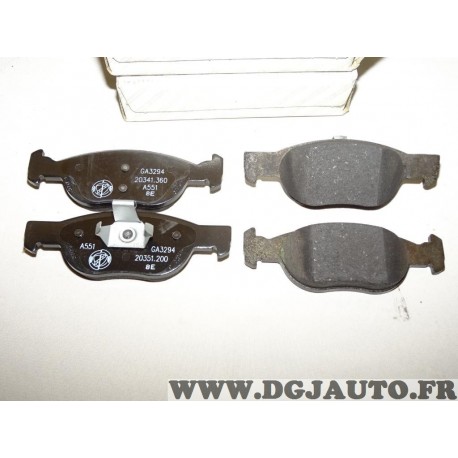 Jeux 4 plaquettes de frein avant montage teves 77362190 pour fiat punto 2 II partir de 1999 lancia Y ypsilon 