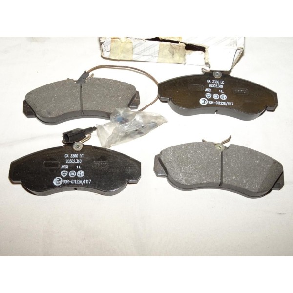 Jeux 4 plaquettes de frein avant montage lucas 71752993 pour fiat ducato citroen jumper peugeot boxer de 1994 à 2002 