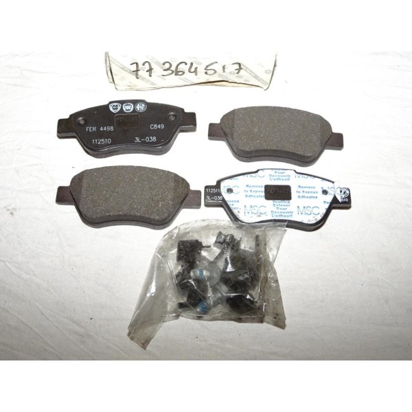 Jeux 4 plaquettes de frein avant montage bendix 77364517 pour fiat 500 doblo idea panda 2 II lancia musa