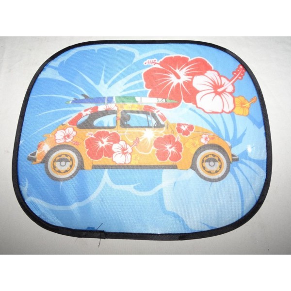 Rideau universel paresoleil pare-soleil 406201 motif volkswagen Cox coccinelle à fleurs 