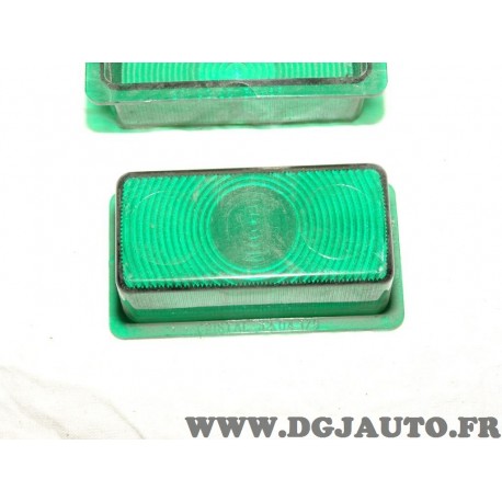 1 Cabochon feu rectangulaire vert gabarit remorque Vignal 087050 