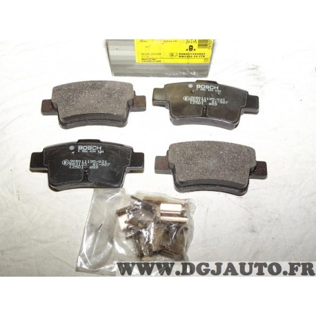 Jeux 4 plaquettes de frein arriere montage bendix 0986494094 pour opel corsa D fiat grande punto 