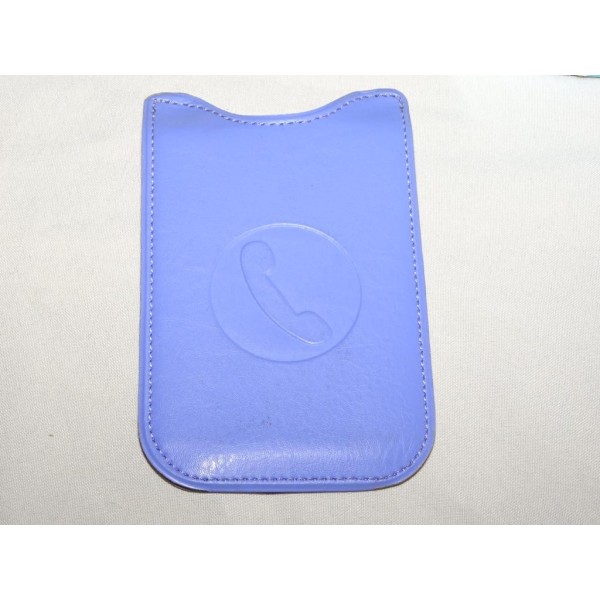Etui pochette logo violet protection telephone portable mobile GSM Auxence 