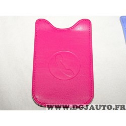 Etui pochette logo rose protection telephone portable mobile GSM Auxence