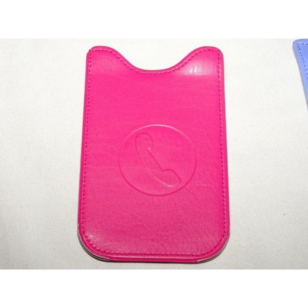 Etui pochette logo rose protection telephone portable mobile GSM Auxence 