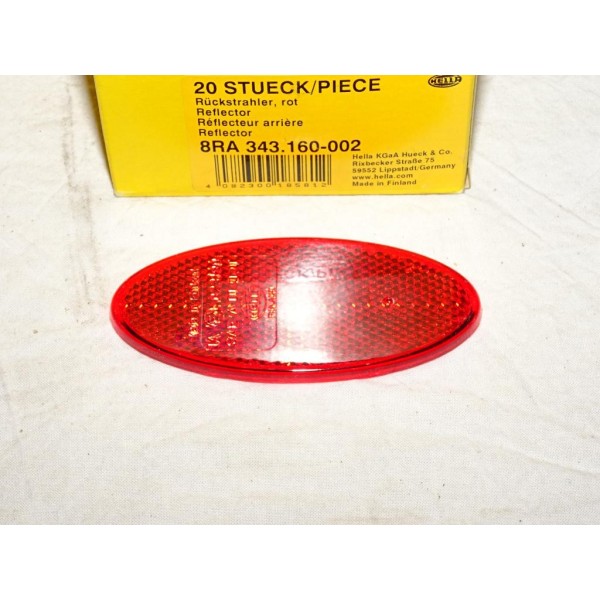 Reflecteur catadioptre 8RA343160-002 universel à coller poids lourd engin agricole tracteur remorque caravane 