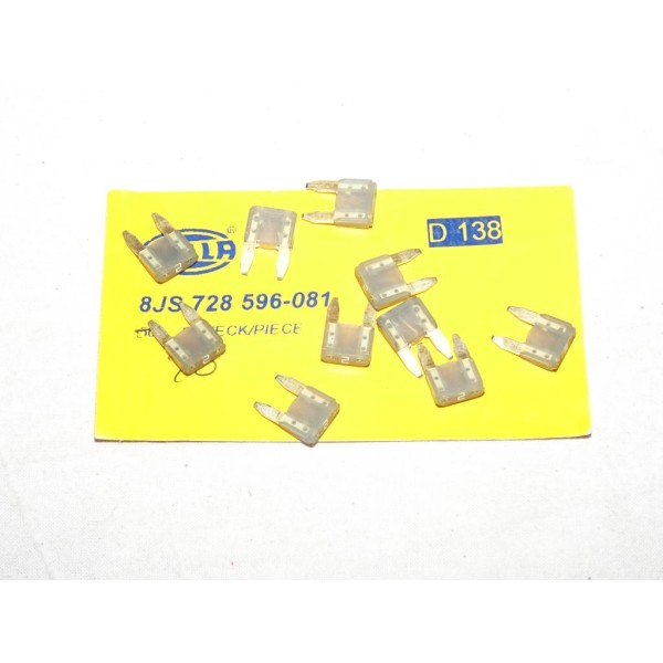 Lot 5 mini fusibles 2A Hella 8JS728596-861 pour renault peugeot citroen volkswagen audi skoda seat fiat lancia alfa romeo merced