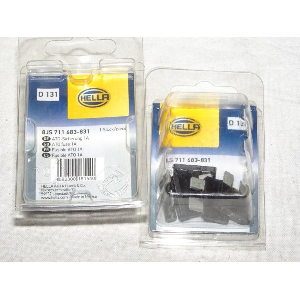 1 Blister 5 fusibles standard 1A Hella D131 8JS711683-831 pour renault peugeot citroen volkswagen audi skoda seat fiat lancia al