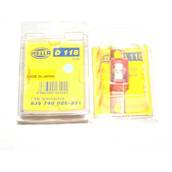 1 Fusible PAL C rouge 50A 8JS740026-331 pour renault peugeot citroen volkswagen audi skoda seat fiat lancia alfa romeo mercedes