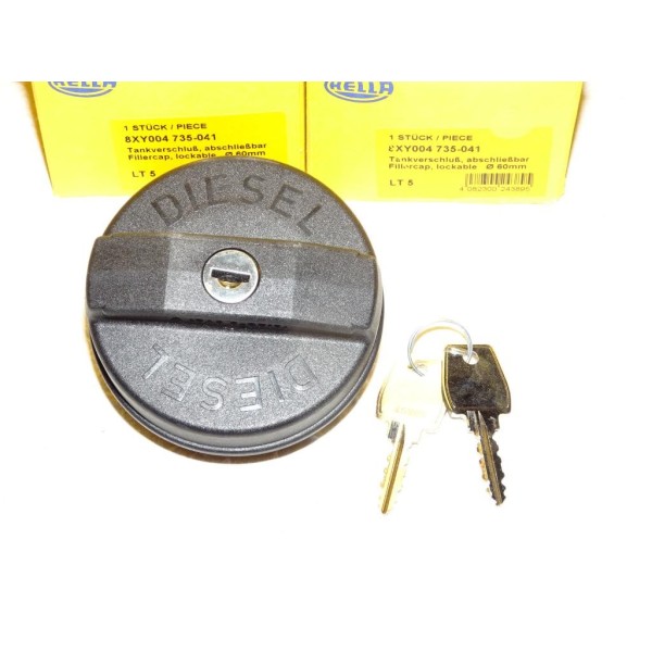 Bouchon reservoir carburant avec système verrouillage 60mm int 95mm ext 8XY004735-041 adaptable universel pour poids lourd tract