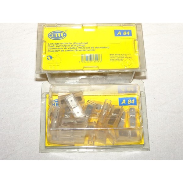 Boite de 25 connecteurs transparent de cable faisceau electrique 6.3x0.8mm 8KW044035-003 adaptable universel 